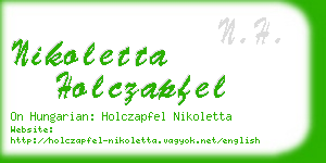 nikoletta holczapfel business card